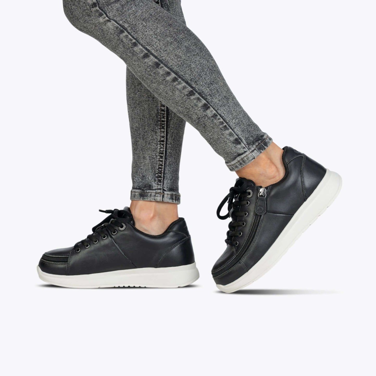 Women's Black Leather BILLY Comfort Plush -Shoekid.ca
