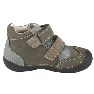 D.D. Step toddler boy shoes brown and grey with numbers size US 4-8 (015-103)