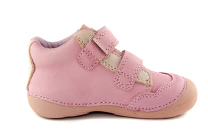 D.D. Step Toddler Girl Shoes Light Pink Africa Theme - Supportive Leather From Europe Kids Orthopedic - shoekid.ca