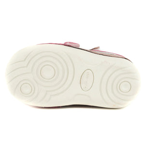 D.D. Step Toddler Girl Shoes Beige And Pink With Heart - Supportive Leather From Europe Kids Orthopedic - shoekid.ca