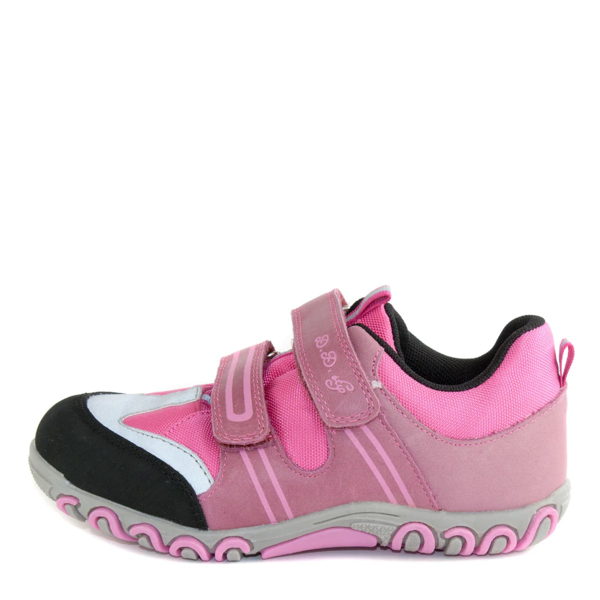 Premium quality shoes made of waterproof material and genuine leather in pink color and double velcro strap. Thanks to its high level of specialization, D.D. Step knows exactly what your child’s feet need, to develop properly in the various phases of growth. The exceptional comfort these shoes provide assure the well-being and happiness of your child.