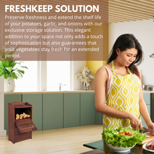 POGABOX™ Classic Potato, Onion, Garlic, Vegetable Storage Bin for Kitchen Organization| Mountable on Wall Floor or Pantry - COZY CINNAMON