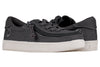 Dark grey BILLY classic lace low shoes for kids with zippers, easy on and off, eco-friendly materials, functional and fashionable.