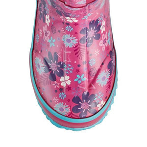 Cougar Winter Floral Raspberry Waterproof Neoprene Girls Winter Boots -35C - shoekid.ca