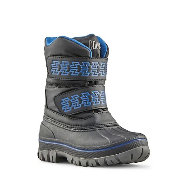 Cougar Brisk Black Waterproof  Boys Winter Boots -30C - shoekid.ca