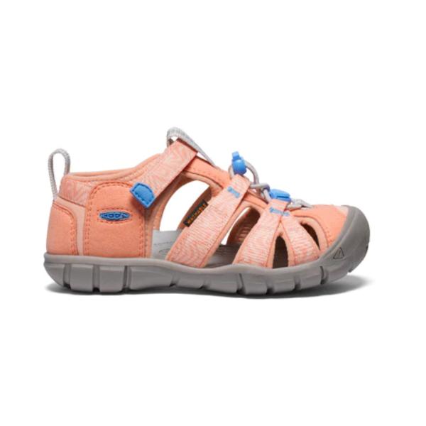 KEEN SEACAMP II CNX PAPAYA PUNCH/MARINA LITTLE/BIG KIDS SANDALS (WATER FRIENDLY) - shoekid.ca