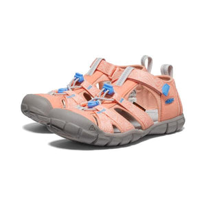 KEEN SEACAMP II CNX PAPAYA PUNCH/MARINA LITTLE/BIG KIDS SANDALS (WATER FRIENDLY) - shoekid.ca