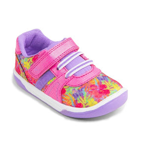 Stride Rite Girls SR Thompson Multi Floral Pink Sneakers - shoekid.ca