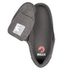 Kid&#39;s Dark Grey BILLY Classic Lace Lows with zipper open, showing recycled canvas interior and sustainable design.