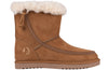 Chestnut BILLY Cozy Kids Boots with faux suede, flannel lining, adjustable laces, ideal for wide feet, orthotics, plantar fasciitis.