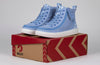 Blue Gingham BILLY Classic Lace High Tops -Shoekid.ca