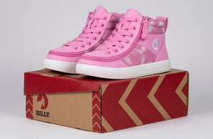 Pink Tie Dye BILLY Street High Tops, shoes for diabetes, plantar fasciitis, bunions, wide feet, extra wide feet, wheelchair use, orthotics.