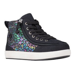 Billy Classic  Black Leopard Kids High Top Adaptive Sneaker (EasyOn) - shoekid.ca