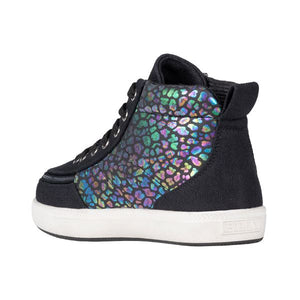 Billy Classic  Black Leopard Kids High Top Adaptive Sneaker (EasyOn) - shoekid.ca