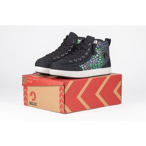 Billy Classic  Black Leopard Kids High Top Adaptive Sneaker (EasyOn) - shoekid.ca