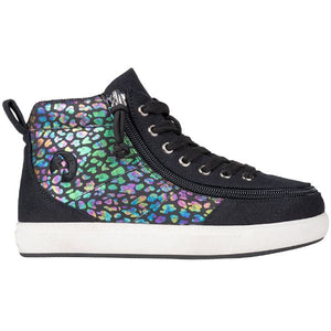 Billy Classic  Black Leopard Kids High Top Adaptive Sneaker (EasyOn) - shoekid.ca