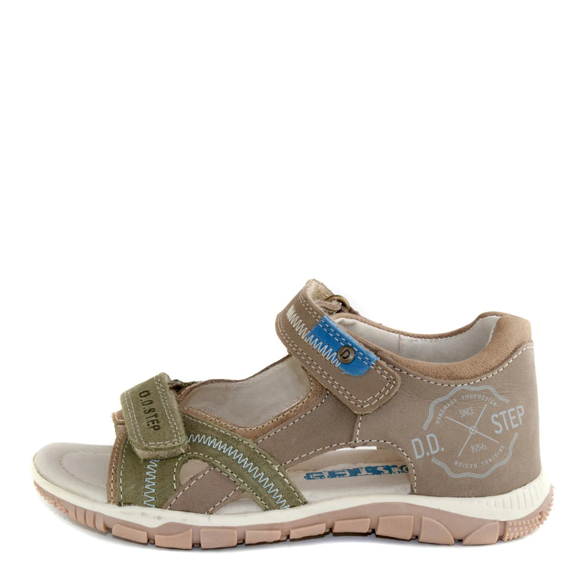 D.D. Step Big Kid Double Strap Boy Sandals AFO Friendly - Supportive Leather Shoes From Europe Kids Orthopedic - shoekid.ca