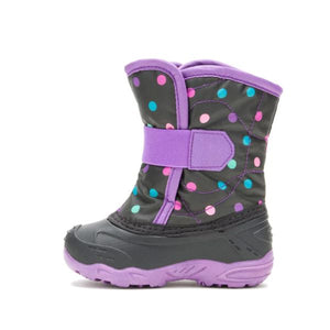 Kamik Girls Snowbug6b Black/Purple Toddler Winter Boots -23C - shoekid.ca