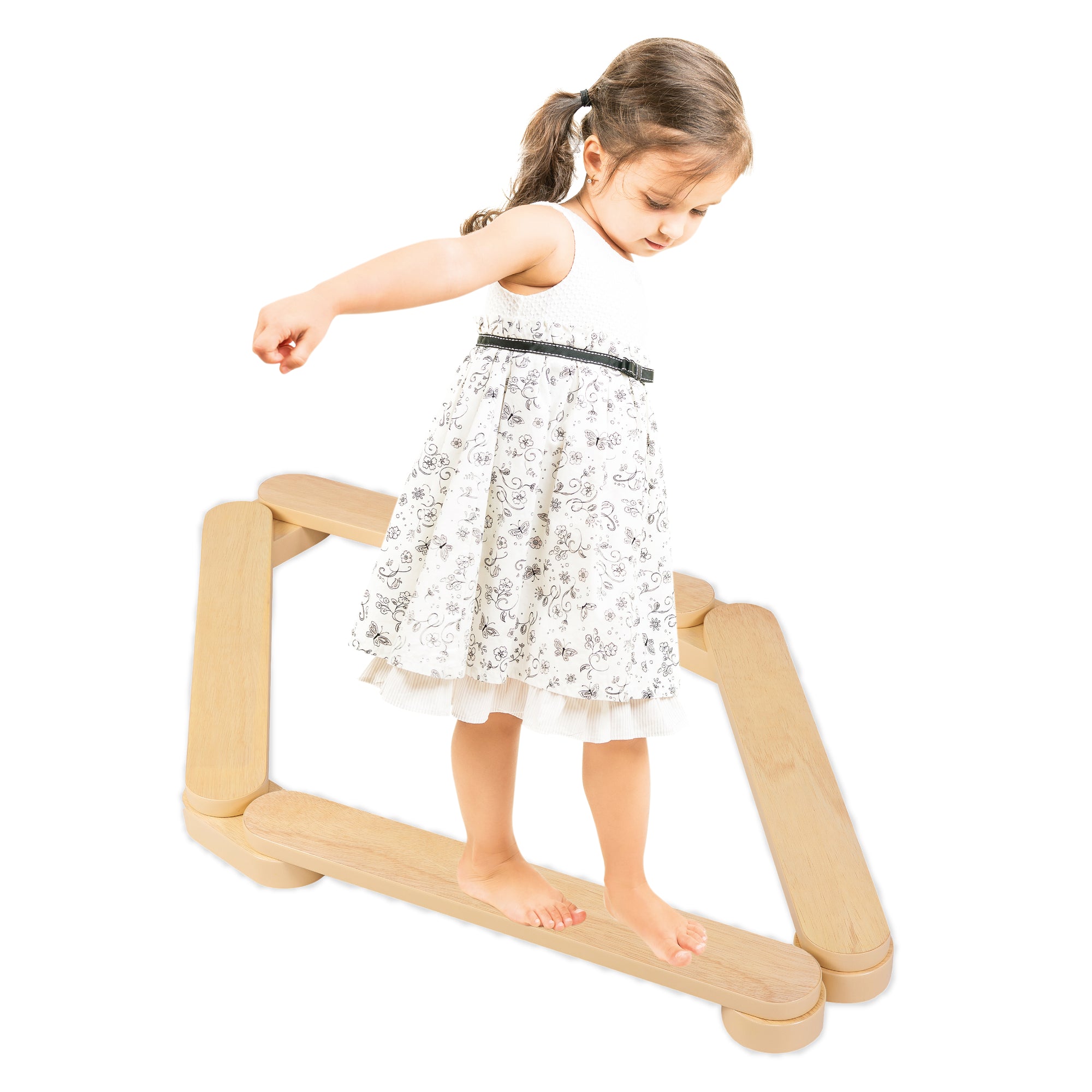 TippyToe Wooden Kids Balance Beam, Imaginative Play for Development, Coordination Motor Skills Kids Balance Board - shoekid.ca