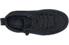 Top view of black BILLY Classic D|R High Tops, ideal shoes for diabetes, plantar fasciitis, bunions, and wide feet.