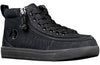 Black BILLY Classic D|R High Tops for diabetes, plantar fasciitis, bunions, wide and extra-wide feet, and wheelchair use.