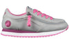 Billy Grey/Fuchsia Joggers with zipper and laces for easy wear, featuring innovative FlipTop Technology, ideal for toddlers and big kids.