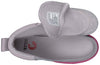 Top view of Grey/Pink BILLY Classic Lace High Tops with canvas upper, showing inner design, suitable for orthotics and wide feet.