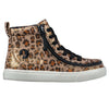 Billy Leopard Shimmer BILLY Classic Lace High kids shoe with leopard print, zippers and laces for easy wear, functional fashion.