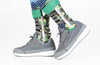 Men&#39;s charcoal orthopedic shoes for AFOs with easy zipper; perfect for wide and extra-wide ankle support.