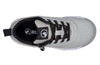 Top view of Billy Grey/Black Sport Court Sneakers for kids, featuring laces and zipper for easy on/off, stylish and functional design.