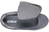 Men&#39;s Charcoal BILLY Goat AFO-Friendly Shoes with orthopedic zipper for easy entry, top view showcasing open closure feature.