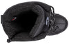 Top view of Black BILLY Ice Winter Boot showing insulated interior, designed for warmth in extreme cold; suitable for wide and orthotic use.