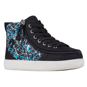 Billy Black Graffiti Classic D|R II High Tops Adaptive Sneaker (EasyOn) - shoekid.ca