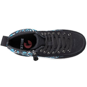 Billy Black Graffiti Classic D|R II High Tops Adaptive Sneaker (EasyOn) - shoekid.ca