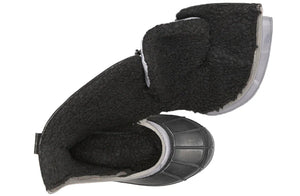 Top view of Black/Grey BILLY Ice II Winter Boots with insulated inner lining, ideal for diabetic, plantar fasciitis, and wide feet support.