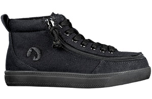 Black BILLY Classic D|R High Tops for diabetes, plantar fasciitis, bunions, wide feet, wheelchair use, and orthotics.