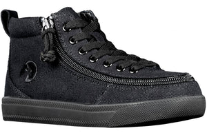 Black BILLY Classic D|R High Tops for diabetes, plantar fasciitis, bunions, wide and extra-wide feet, and wheelchair use.