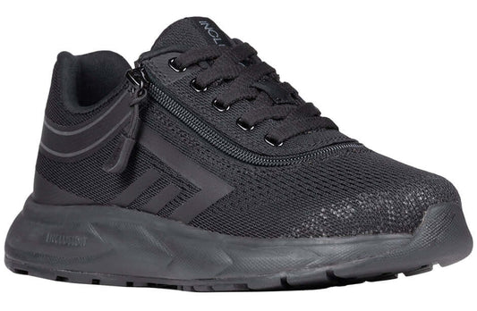 All-black BILLY Sport Inclusion kids' adaptive athletic sneaker with side zipper