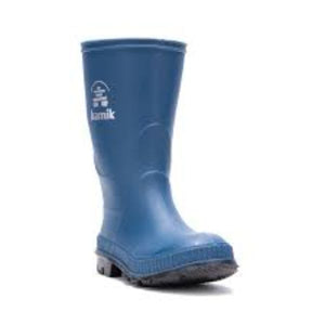 Kamik Stomp Boys Rain Boots Light Navy (Made in Canada) - shoekid.ca