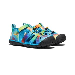 Keen Seacamp II CNX Blue/Original Tie Dye Little/Big Kids Sandals (Water Friendly) - shoekid.ca