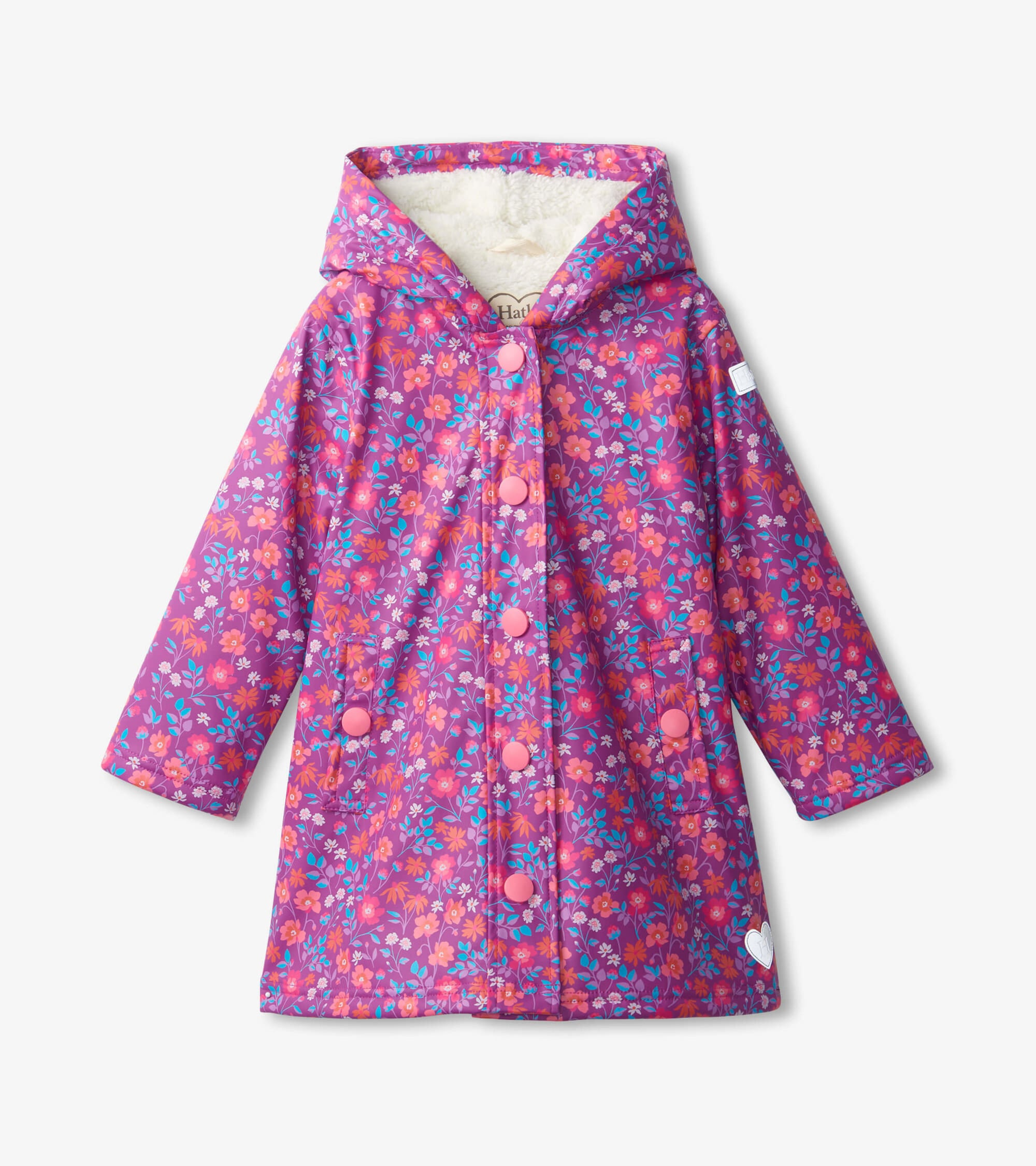 Hatley Wild Flowers Sherpa Lined Splash Jacket - shoekid.ca
