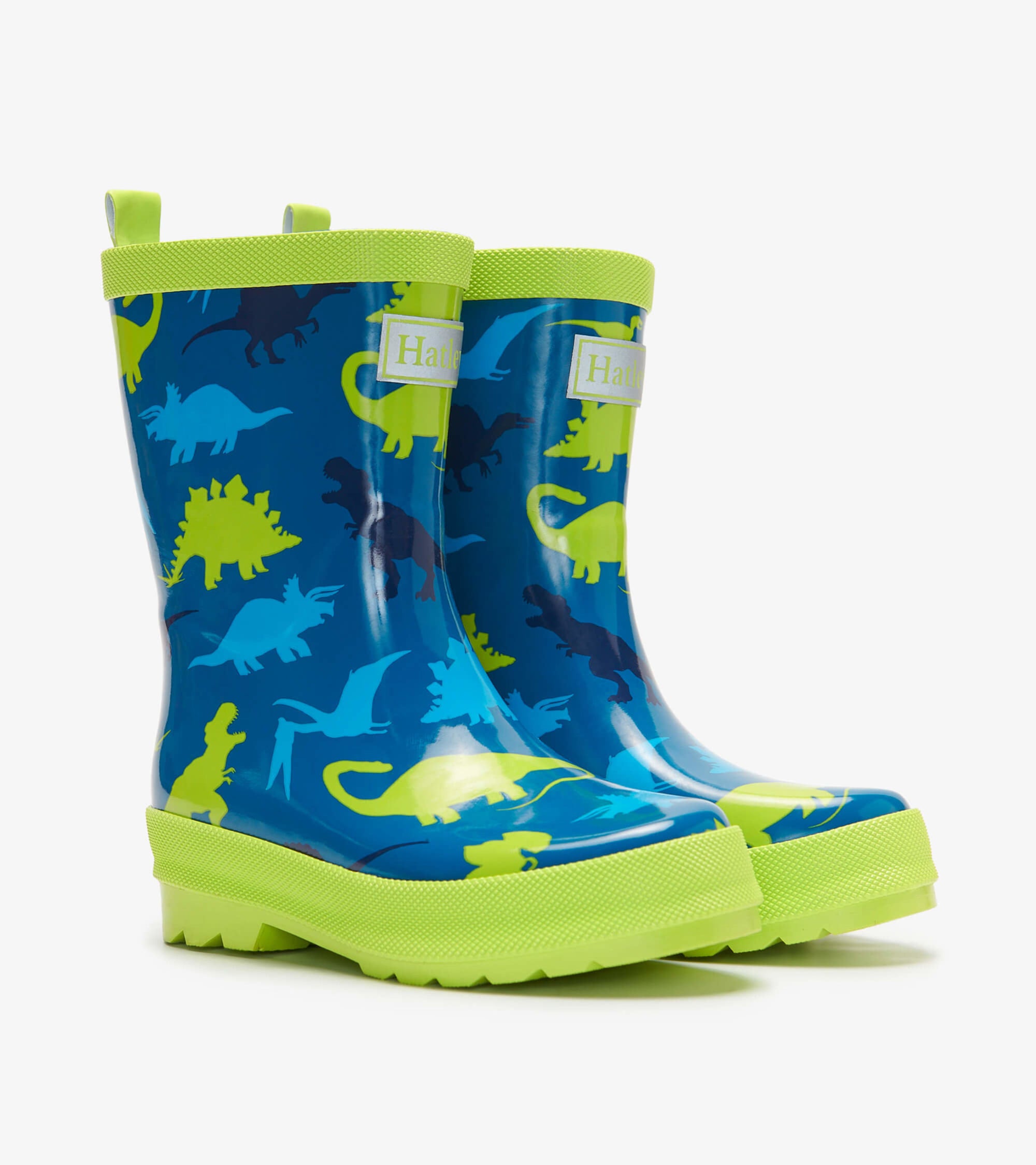 Hatley Real Dinos Shiny Rain Boots - shoekid.ca