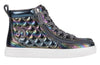 Graphite Rainbow BILLY Classic Quilt High Tops, kids shoes with laces and zipper for easy on and off, functional and fashionable design.