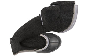 Top view of open Grey BILLY Ice Winter Boots showing insulated interior, ideal for shoes for diabetes, plantar fasciitis, and wide feet.