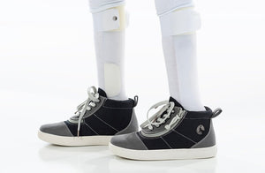 Grey Colorblock BILLY D|R Short Wrap High Tops -Shoekid.ca