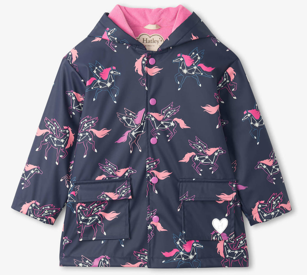 Hatley Pegasus Constellations Colour Changing Raincoat - shoekid.ca