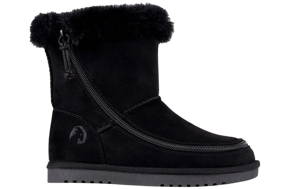 Kids black BILLY Cozy warm-lined winter boot with roomy fit