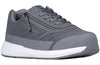 Men&#39;s Charcoal AFO-Friendly Shoes with orthopedic zipper, ideal for wide-width needs and ankle support.