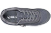 Men&#39;s Charcoal BILLY Goat AFO-Friendly Shoe with Orthopedic Zipper, Top View, AFO-Compatible, Wide-Width, Ankle Support