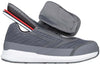Men&#39;s Charcoal BILLY Goat AFO-Friendly orthopedic shoes with zipper closure and customizable insoles for ankle support.